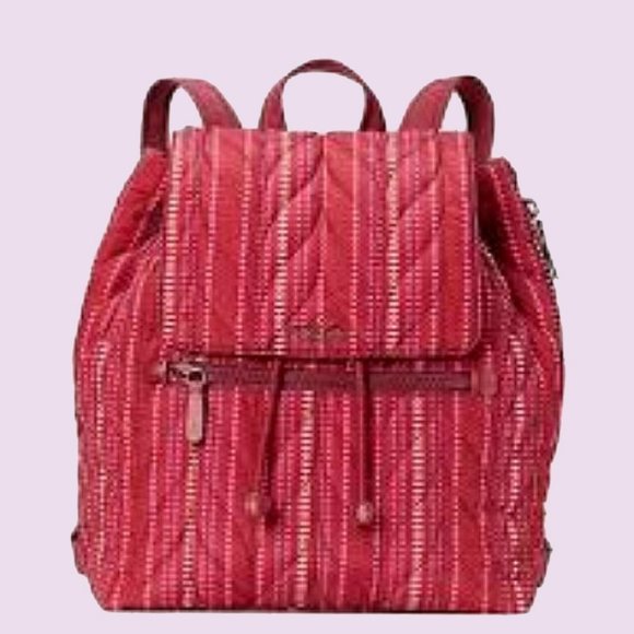KATE SPADE ELLIE LARGE FLAP BACKPACK CRANBERRY RED main image 4